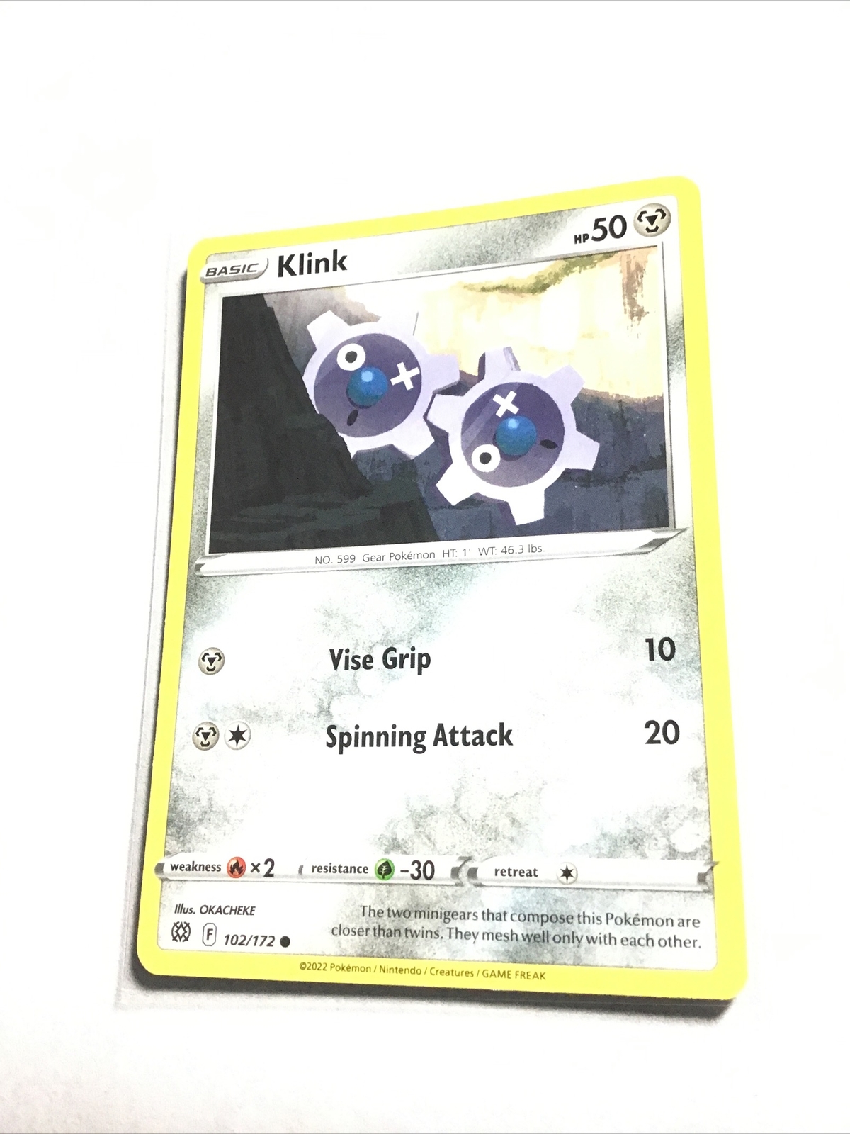KLINK - 102/172 - Brilliant Stars - Pokemon Card - NM