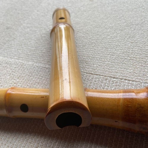 Japanese Instrument Shakuhachi vertical bamboo flute 19inch Masatoki Sign - Picture 4 of 10