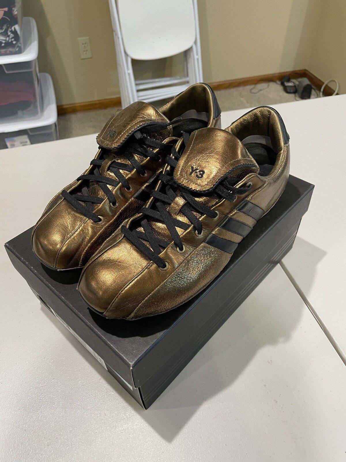 MINT Adidas Y-3 Yohji Yamamoto Adidas Field Shoes Cleats Bronze Gold | eBay