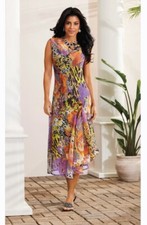 Size L Midnight Velvet Purple Summer Dinner Party Church Tropical Tango Dress