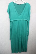 Zara Green Ribbed Knit Drawstring Midi Dress-Small-Comfy