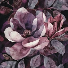 ReDesign Prima VIOLET BLOOM A1 Fiber Decoupage Paper Exclusive Design