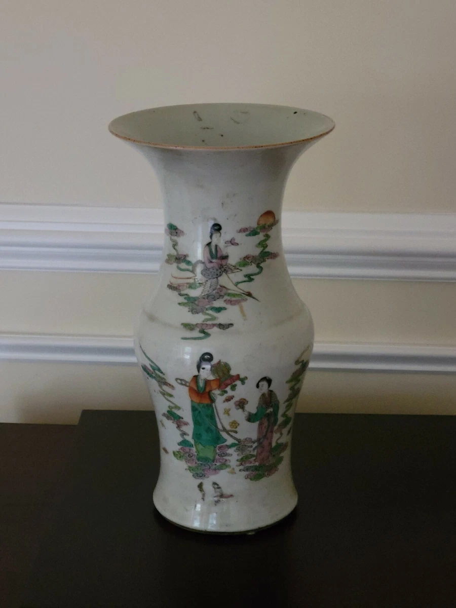 古董多色中国花瓶1900-1940 | eBay