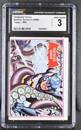 1966 Topps Batman Red Bat #8A Tentacled Terror — CGC 3