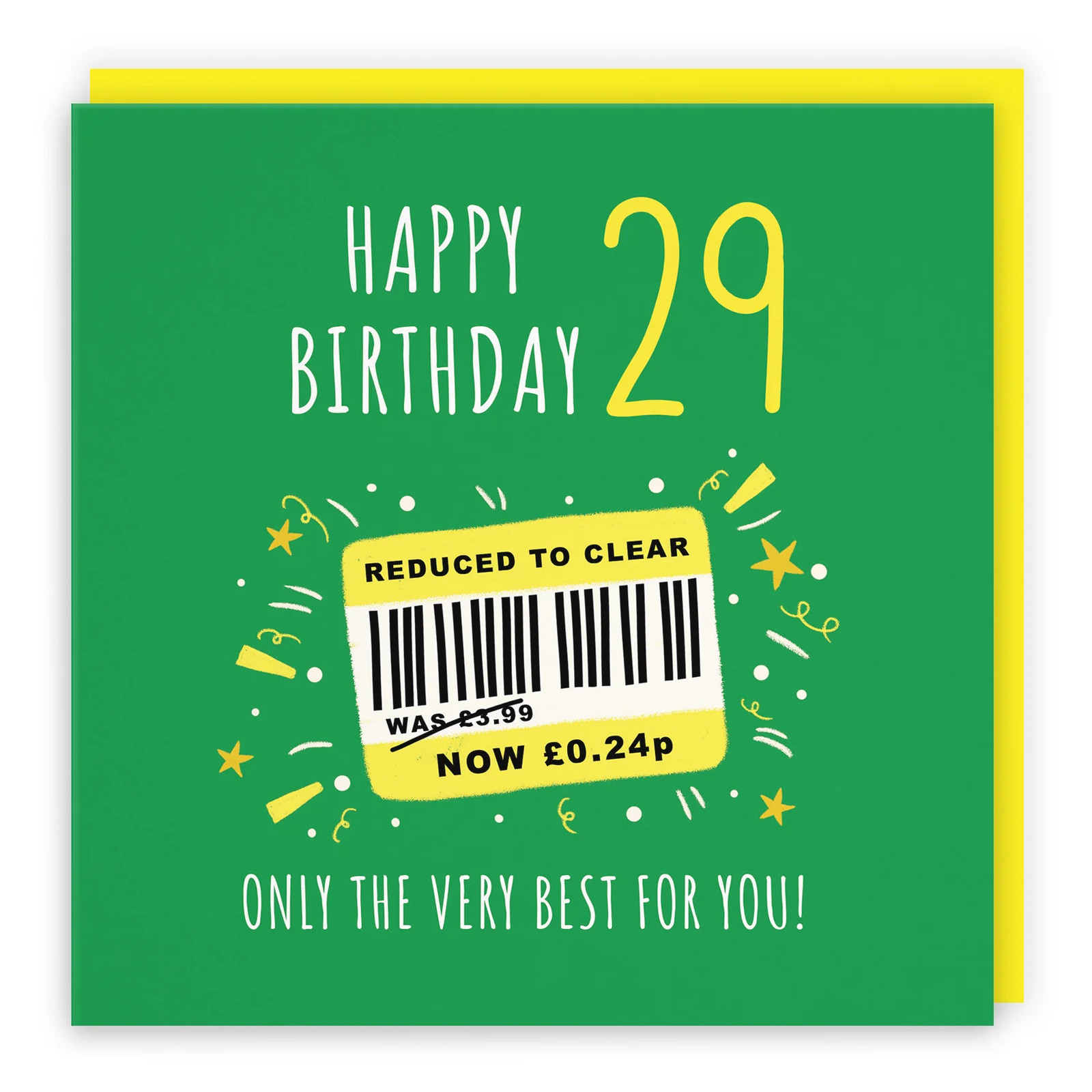 29th Birthday Card Reduced To Clear Moments