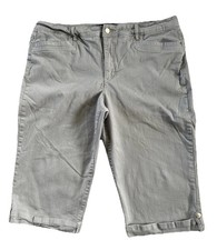 Gloria Vanderbilt Capri Pants Womens 16 Light Gray Everyday Casual Active