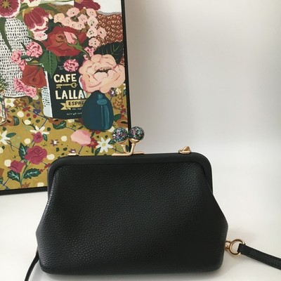 Coach Nora Kisslock Pebble Leather Shoulder Crossbody Women's Bag