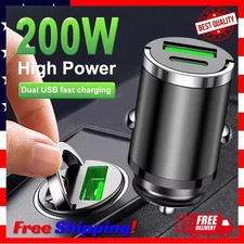 2 Port USB Super Fast Car Charger Adapter For iPhone Samsung Android Cell Phone
