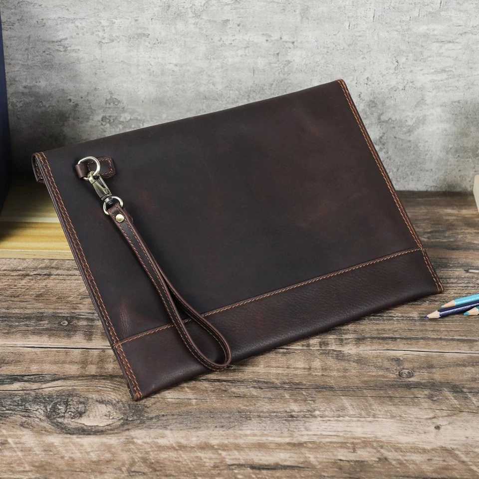 Funda de cuero genuino para portátil A4 de 13" para tableta iPad Air Pro 13 M4 Foto 4 de 4