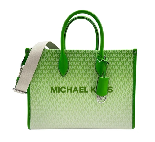 BORSA A TRACOLLA MICHAEL KORS MIRELLA MD EAST WEST TOTE BAG OMBRÉ VERDE GIUNGLA