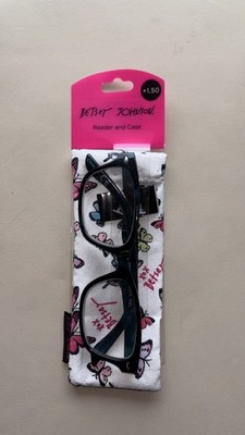 Betsey Johnson Reading Glasses & case +1.50
