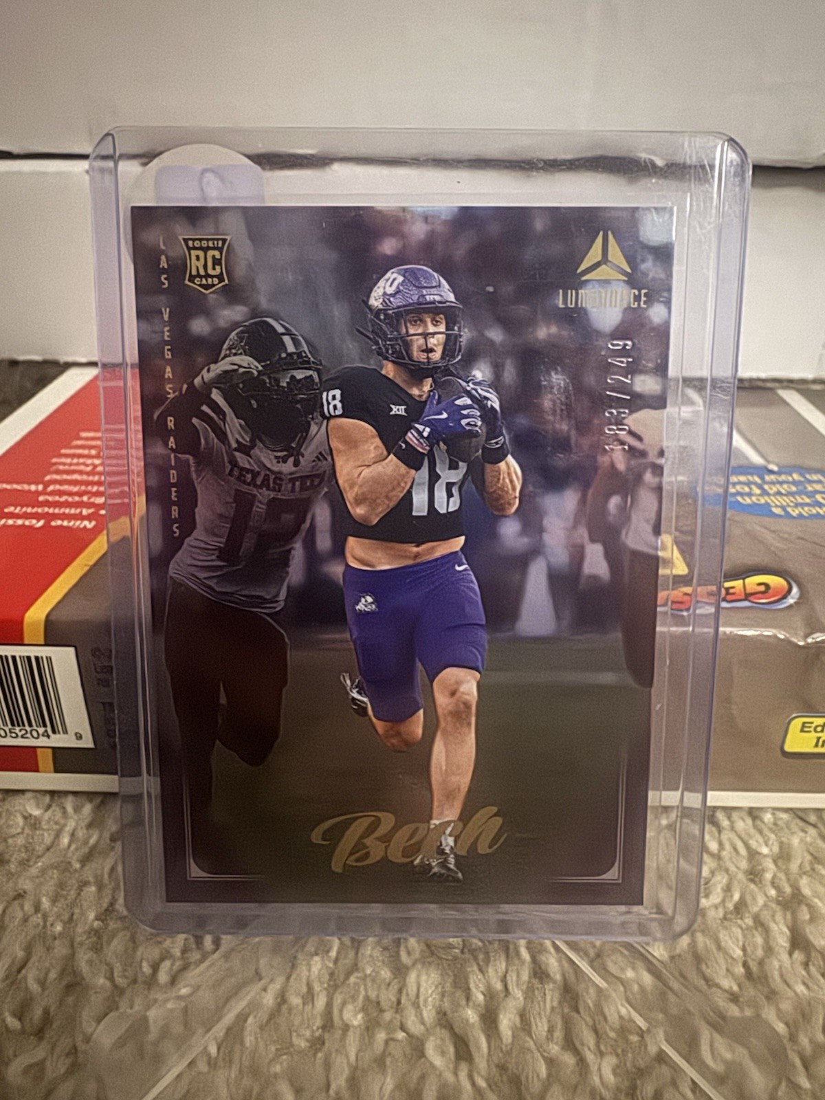 Jack Bech 2025 Panini Luminance #133 Purple /249 Raiders Rookie