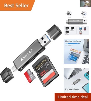 Portable C350 USB C SD Card Reader - Effortless Data Transfer & Travel Friendly