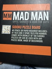 Sudoku Puzzle. Mad Man, Wooden