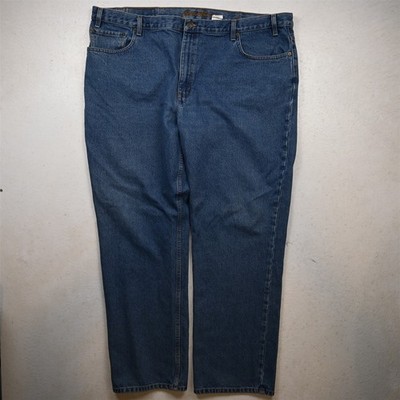 Eddie Bauer 46x34 Light 100% Cotton Denim Loose Basic Heavyweight Mens Jeans
