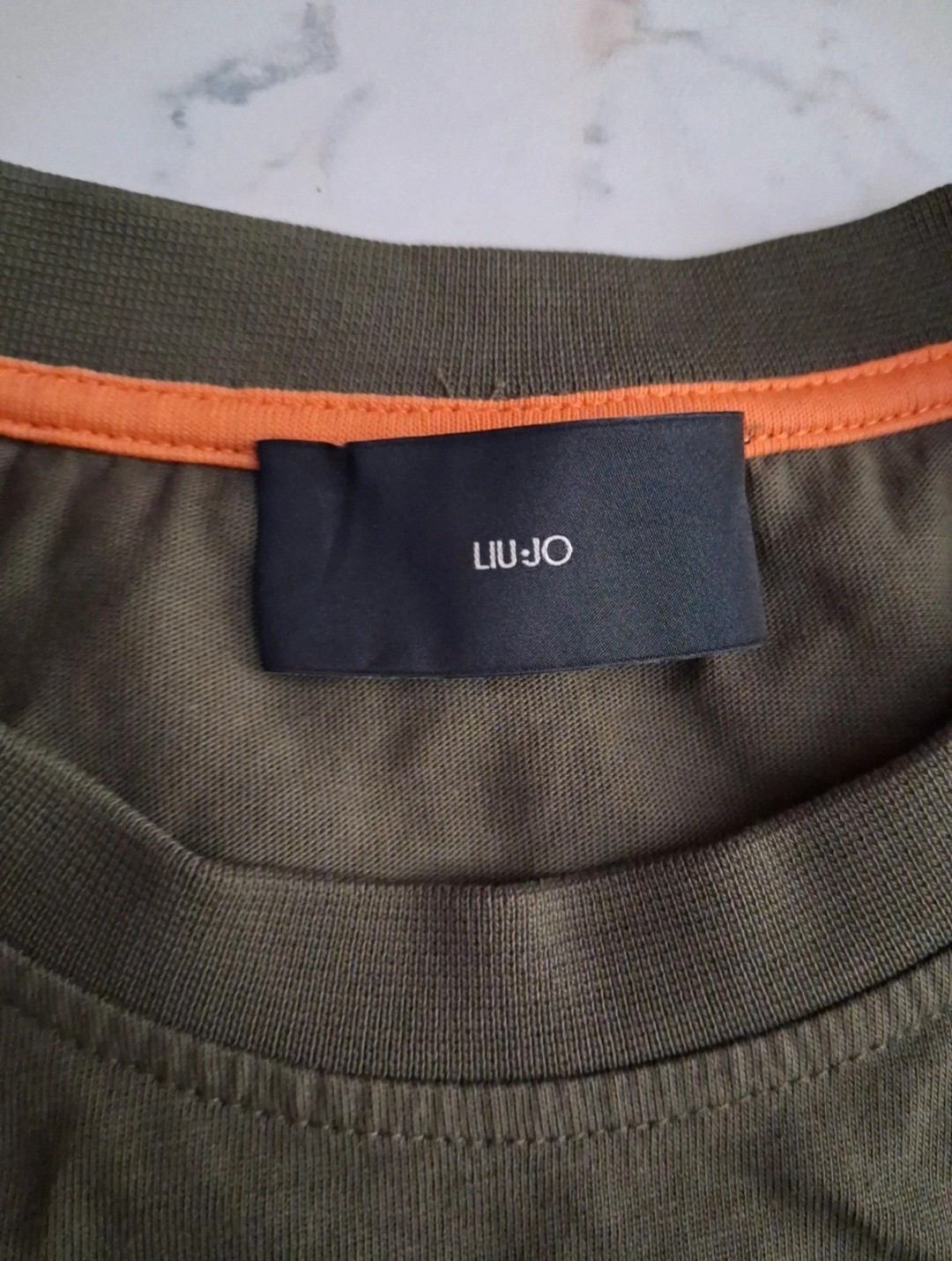 Liu Jo T-shirt uomo verde taglia M girocollo manica corta con logo stampa