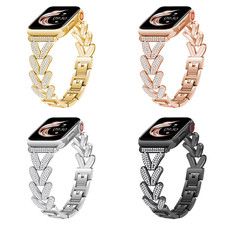 Bling Stainless Steel Watch Band Strap For Apple Watch 11 10 9 8 7 6 5 4 SE 3 2