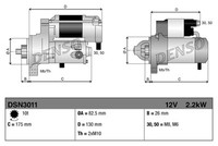 Denso Starter 2.2 KW FüR Mercedes-Benz C-Klasse T-Model E-Klasse Ssangyong