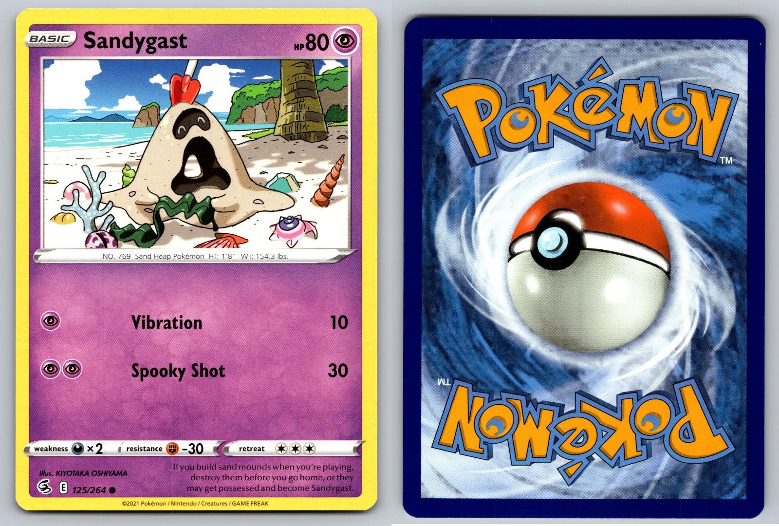 SANDYGAST 125/264 COMMON FUSION STRIKE POKEMON NM/M
