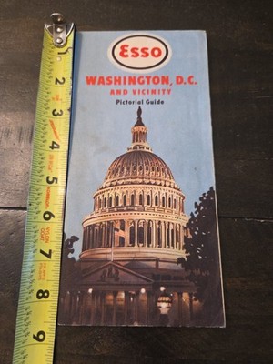 Vintage ESSO Washington D.C. & Vicinity Vintage Road Map 