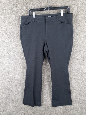 Old Navy Pixie Flare High Rise Dress Pants Womens 16 Gray Stretch Pockets Career