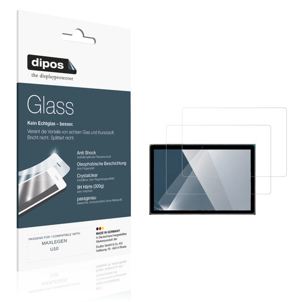 2X Schutzfolie FüR Maxlegen U10 - Anti-Shock 9H Folie dipos Glass Kunststoffglas-image
