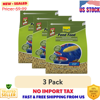 3 Pack Tetra Pond Fish Food Premium Sticks Diet for Koi and Goldfish, 1.25 lbs