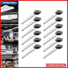 12 Pack 4FT LED Shop Light 4400 Lumens 6500K 40W Linkable Reflector Garage
