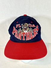 Vintage 90's Florida Panthers Spellout Snapback Hat Baseball Cap The G Cap NHL