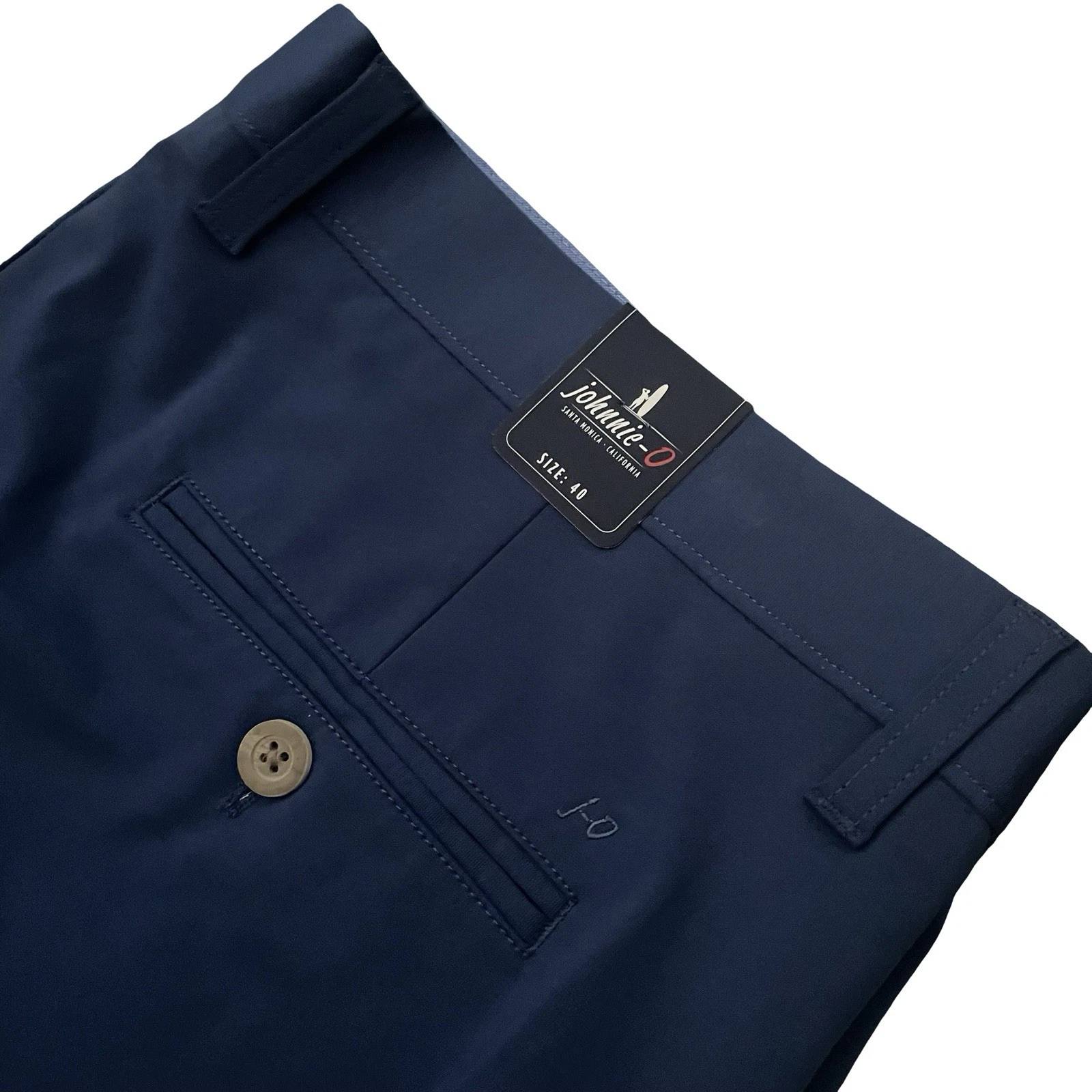 johnnie-O Jupiter Stretch Cotton Performance Shorts Lake Blue Size 40 $118
