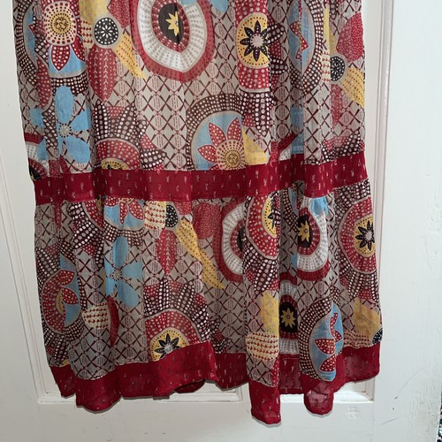 Papaya Boho Gypsy Style Long Tiered Elegant Frilled Dress Size 12 - Picture 4 of 16