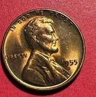 1955S US Choice Uncirculated LINCOLN Cent "FULL RED" Old Coin San Francisco X217