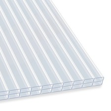 Floordirekt Doppelstegplatte aus Polycarbonat 60,5 x 121 cm, 4/6/10/16 mm Dach