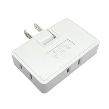 2 3 Way Flat Wall Outlet Extender Rotatable Socket 3 Pack AC Flat Wall Outlet