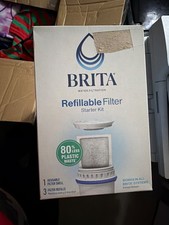 Brita Refillable Water Filter Starter Kit Reusable Shell Refills New
