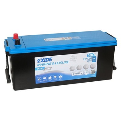 Exide EP1200 Dual AGM 140Ah 12V Caravan, Marine Versorgungsbatterie Boot