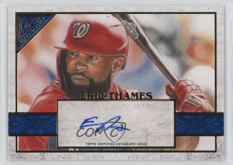 2020 Topps Gallery Blue Auto 26/50 Eric Thames #90 Auto 1dm4
