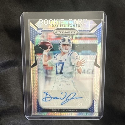 2019 Panini Prizm Draft Draft Picks Daniel Jones #116 Hyper Prizm /75 (RC) Auto