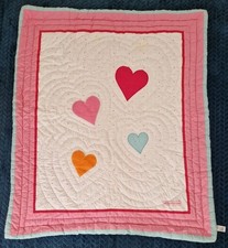 Mothercare Cot Quilt hearts 100x120cm My Little World of Dreams pink