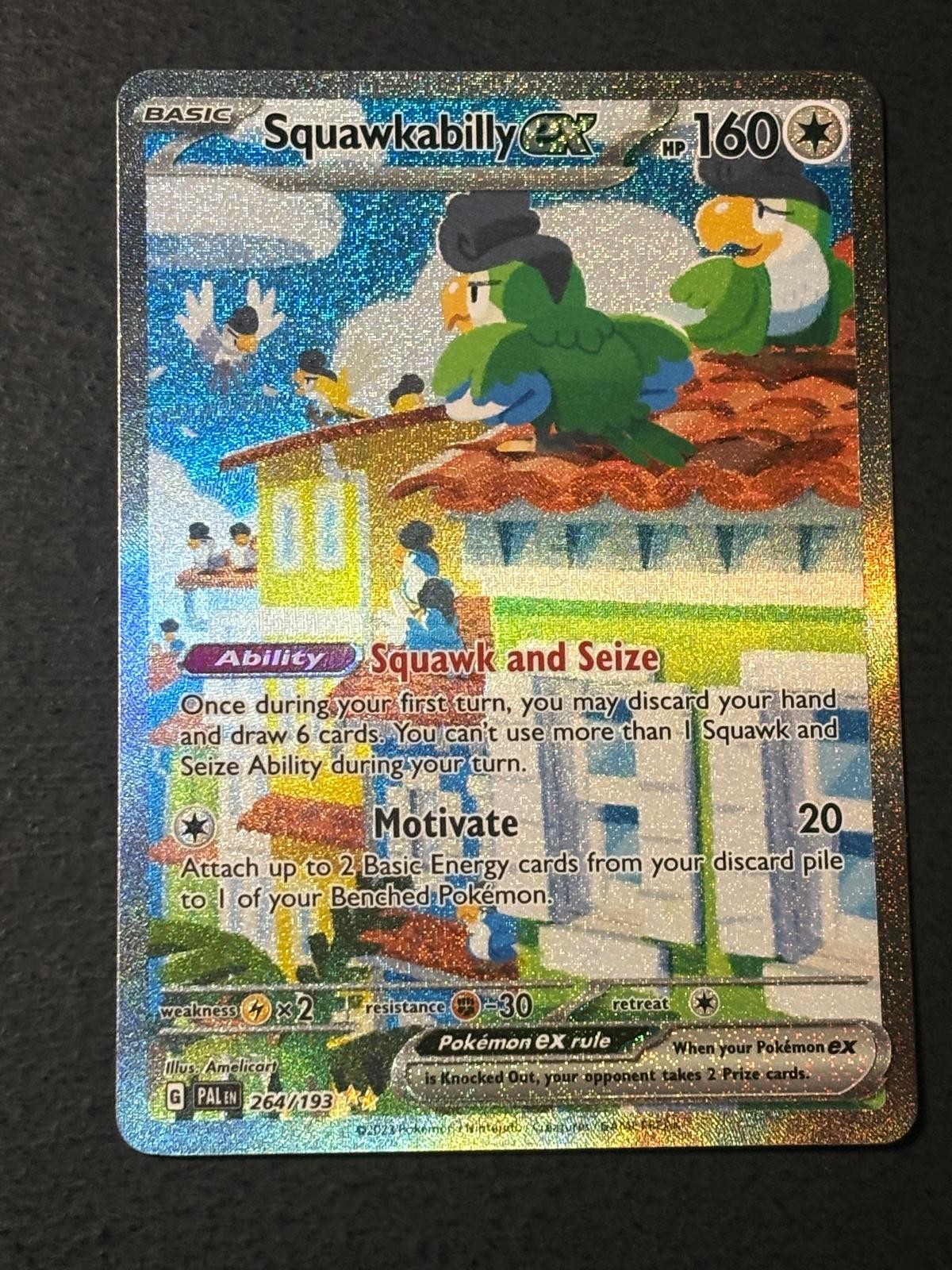 Squawkabilly ex 264/193 Special Illustration Rare Paldea Evolved Pokemon Holo NM