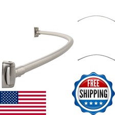 PROFLO PFCSR5 5' Stainless Steel Curved Shower Rod Brushed Nickel
