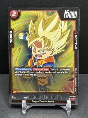 DBS: FUSION WORLD SON GOKU (MINI) DA FB06-018 RARE HOLO FB06: RIVALS CLASH NM
