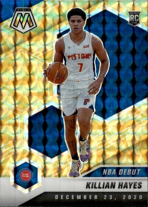2020-21 Panini Mosaic #270 Killian Hayes Mosaic Reactive Yellow