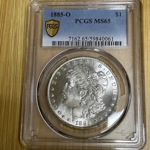 1885-O MORGAN SILVER DOLLAR PCGS MS65 GEM BU