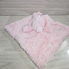 Oobles Pink Elephant Security Blanket Rattle Lovey Plush Soft Embroidered Eyes