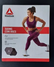 Reebok Core Sliding Discs - Dual Sided Workout Sliders for Carpet & Hardwood NEW