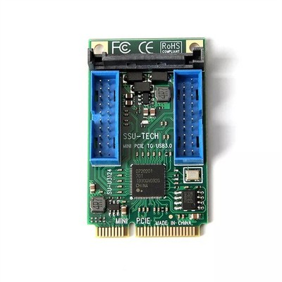 Pcie zu Doppel 19pin Pcie zu USB3.0 Adapter Mini Pci-E zu USB3.0 Adapter Karte