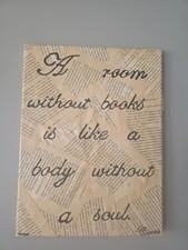 Book Page Wall Art Cicero A Room Without Books Is Like a Body Without a Soul