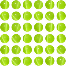 8Mm round Green Cat Eye Beads for DIY Jewelry Making Supplies 100Pcs Loose Bea