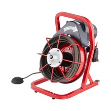 Drain Cleaner Machine 75 ft.x3/8",Sewer Snake Auger Manual Feed,250-Watt Electri